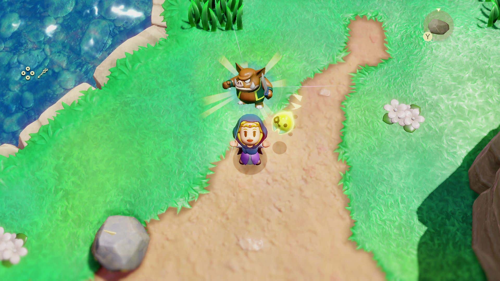 Zelda was delighted with Moblin's discovery.